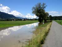 Hochwasser am Linthkanal